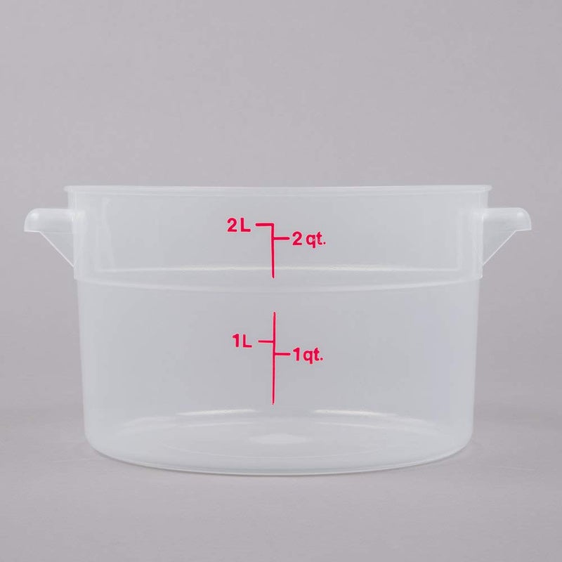 Amz Empire Cambro 2 Qt Round Storage Container With Lid Translucent And Measuring Cup/Container Kit/Kitchen Organization Set - Image 1